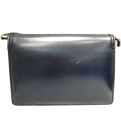 Celine Carriage Navy Leather Shoulder Bag