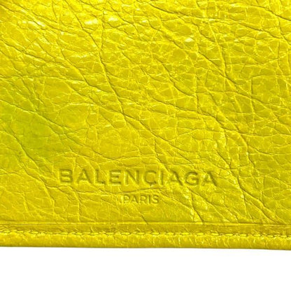 Balenciaga Strap Wallet Classic Neon Yellow