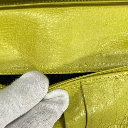 Balenciaga Strap Wallet Classic Neon Yellow