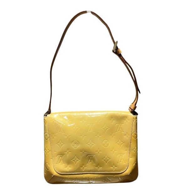 Louis Vuitton Monogram Vernis Thompson Street Shoulder Bag Lime Yellow
