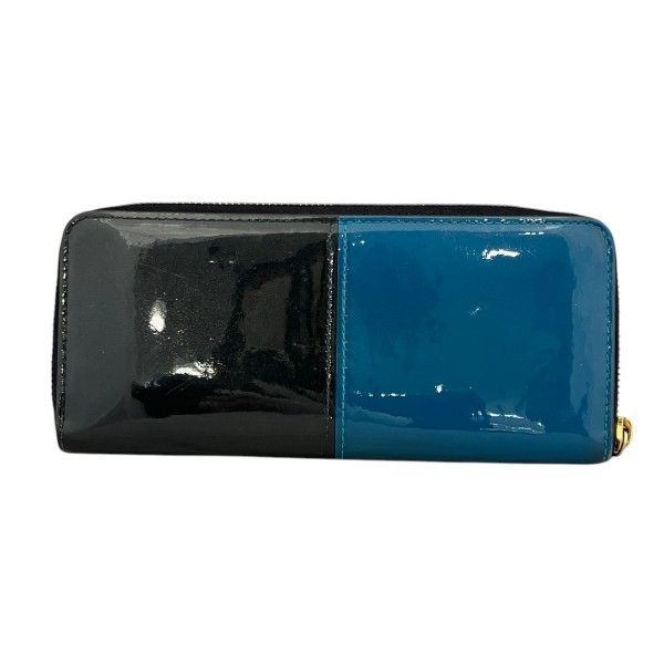 Louis Vuitton Vernis Portefeuille Zip Around Wallet Blue Marine