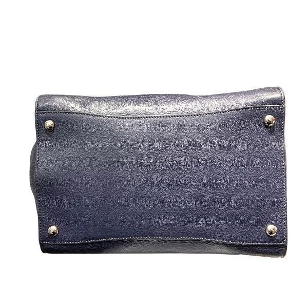 Prada Vitello Daino Navy Tote