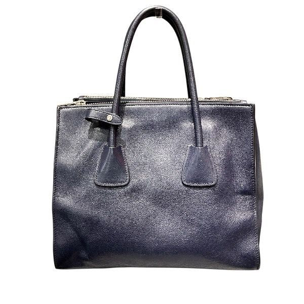 Prada Vitello Daino Navy Tote