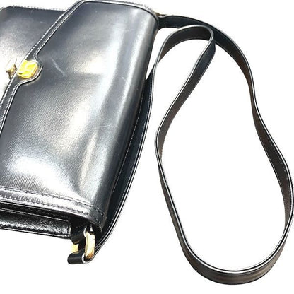 Celine Carriage Navy Leather Shoulder Bag