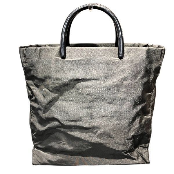 Prada Black Nylon Plastic Tote