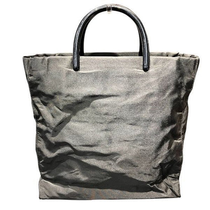 Prada Black Nylon Plastic Tote