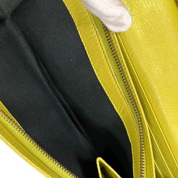 Balenciaga Strap Wallet Classic Neon Yellow