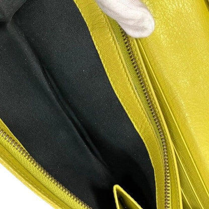 Balenciaga Strap Wallet Classic Neon Yellow