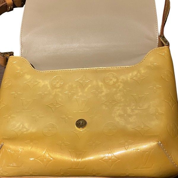 Louis Vuitton Monogram Vernis Thompson Street Shoulder Bag Lime Yellow