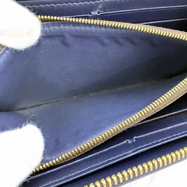 Louis Vuitton Vernis Portefeuille Zip Around Wallet Blue Marine