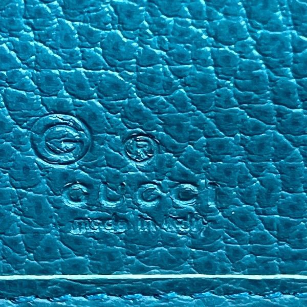 Gucci Interlocking Turquoise Blue Zip Around Wallet