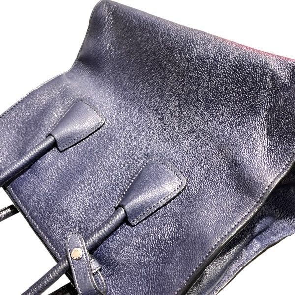Prada Vitello Daino Navy Tote
