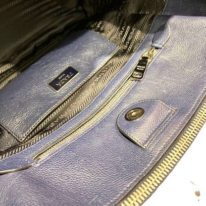 Prada Vitello Daino Navy Tote