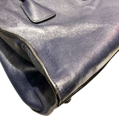 Prada Vitello Daino Navy Tote