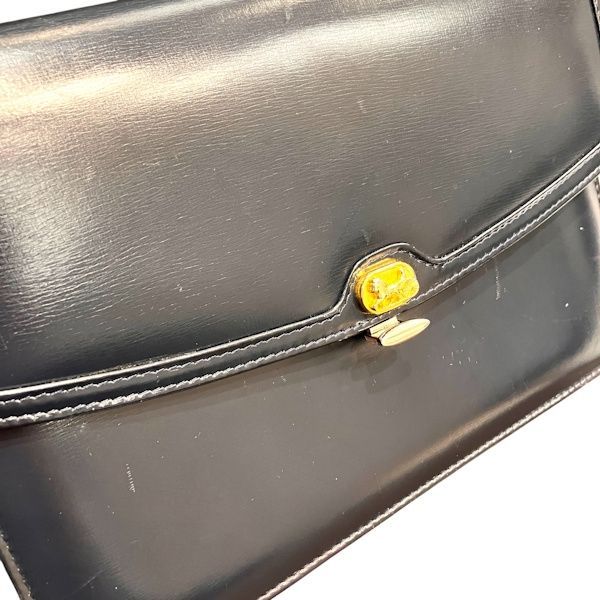 Celine Carriage Navy Leather Shoulder Bag