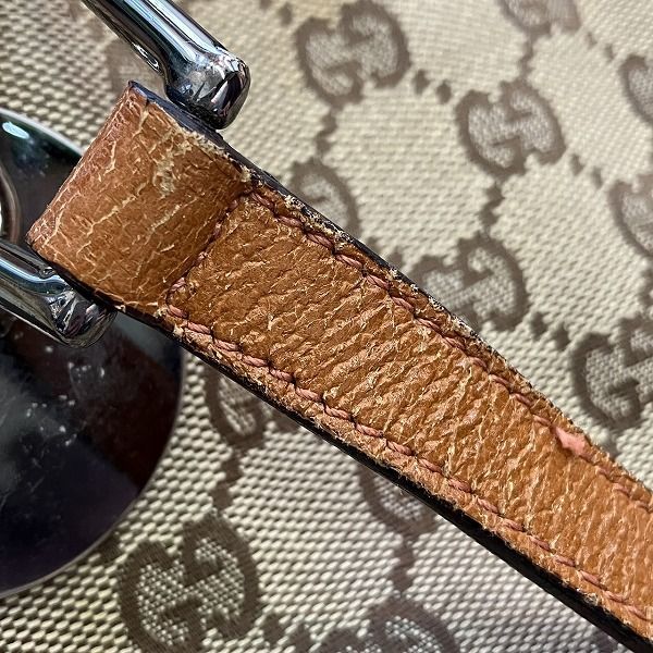 Gucci GG Canvas Tote Shoulder Bag Beige Orange