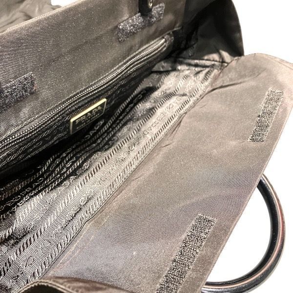 Prada Black Nylon Plastic Tote