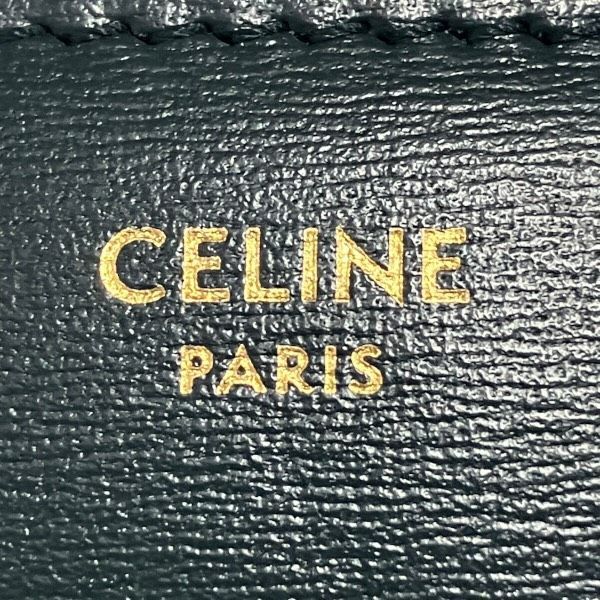 Celine Triomphe Small Flap Wallet Trifold Dark Green
