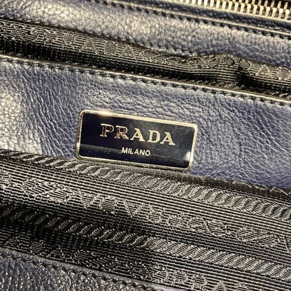 Prada Vitello Daino Navy Tote