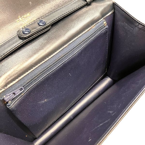 Celine Carriage Navy Leather Shoulder Bag