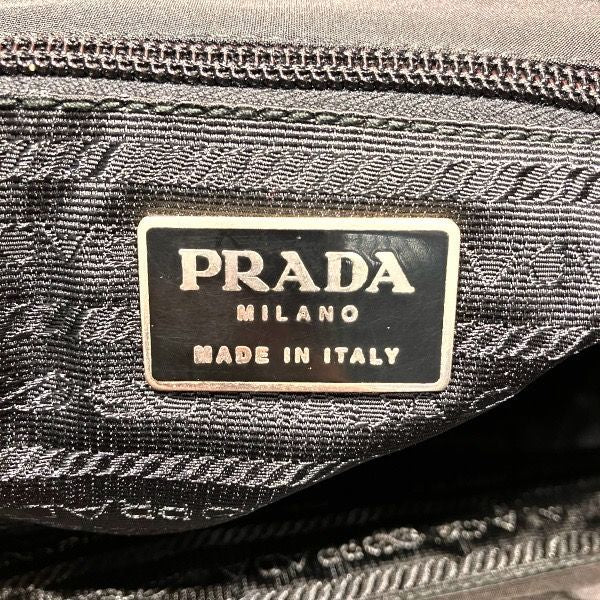 Prada Black Nylon Plastic Tote