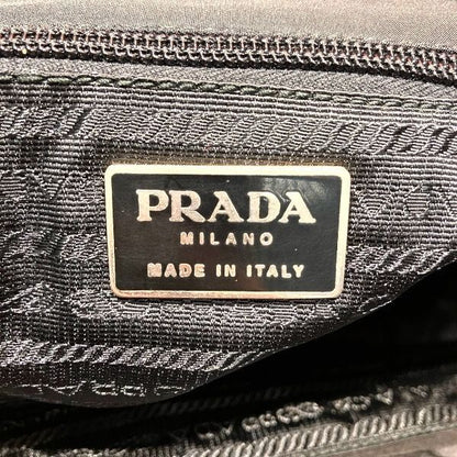 Prada Black Nylon Plastic Tote