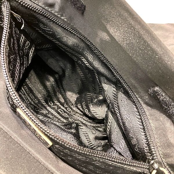 Prada Black Nylon Plastic Tote