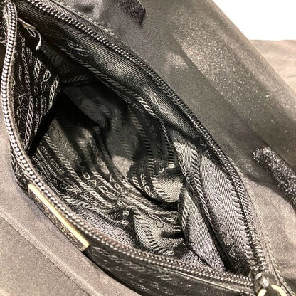 Prada Black Nylon Plastic Tote