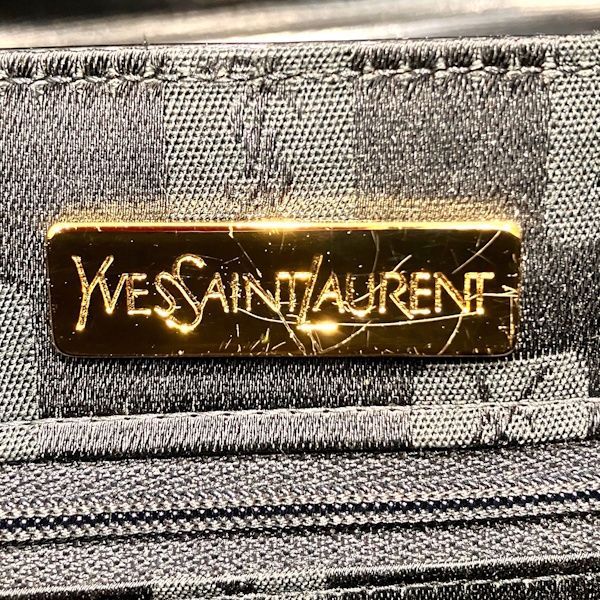 Saint Laurent Yves Vintage Black Leather Bag Handbag