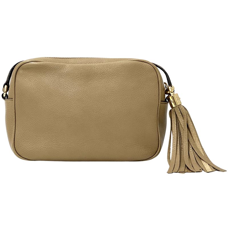 Gucci Interlocking Shoulder Bag Leather Soho Beige