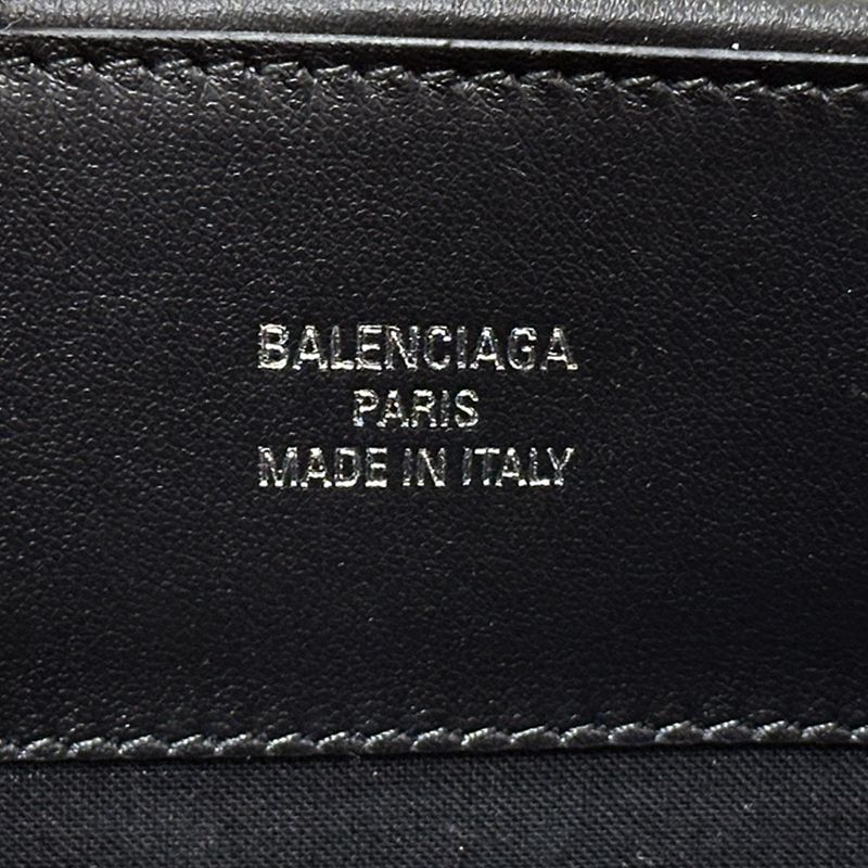 Balenciaga Tote Canvas Duty Free Chain Natural Natural Black
