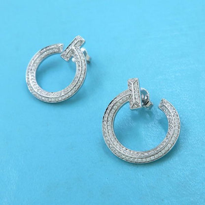 Tiffany & Co T One Open Diamond Earrings