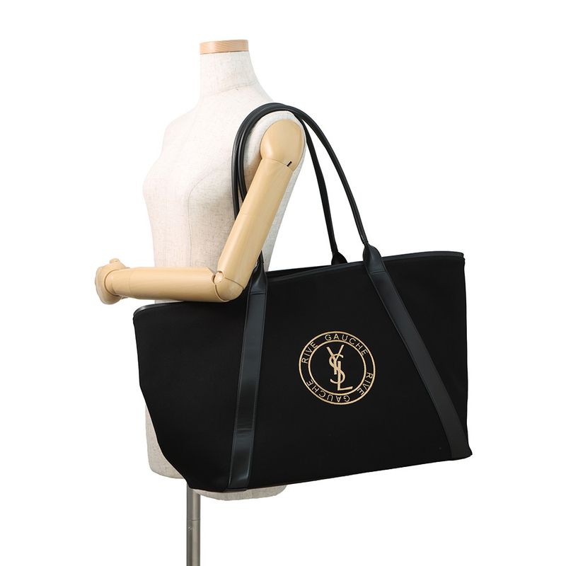 Saint Laurent Paris Tote Rive Gauche Canvas Black
