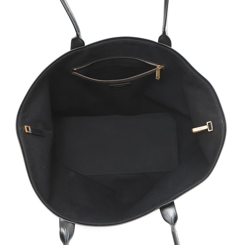 Saint Laurent Paris Tote Rive Gauche Canvas Black