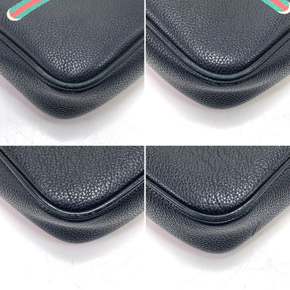 Gucci Shoulder Bag Logo Print Black