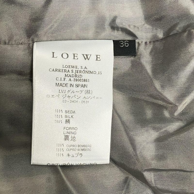 Loewe Dress 36 S Blue Green Gray Light Crew Neck Long