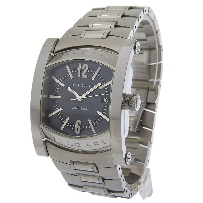 Bvlgari Ashoma Stainless Steel Silver Automatic Winding Analog Display Watch