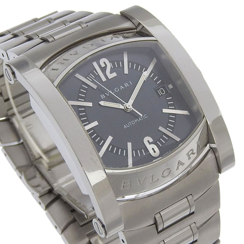 Bvlgari Ashoma Stainless Steel Silver Automatic Winding Analog Display Watch