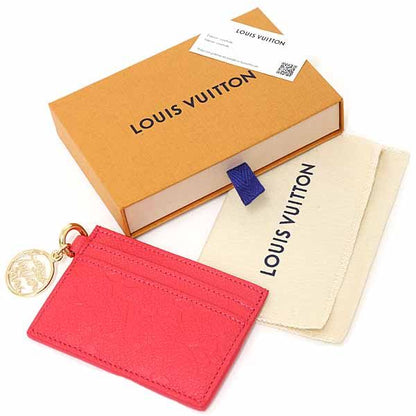Louis Vuitton Card Case Holder LV Charm Cowhide Leather Strawberry-pink