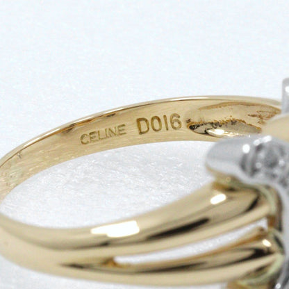 Celine Macadam 18K Yellow Gold Diamond Ring