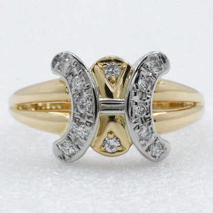 Celine Macadam 18K Yellow Gold Diamond Ring