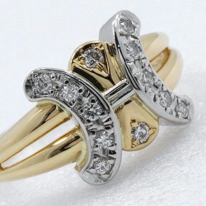 Celine Macadam 18K Yellow Gold Diamond Ring