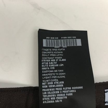 Prada Long Skirt Pleated S Dark Brown