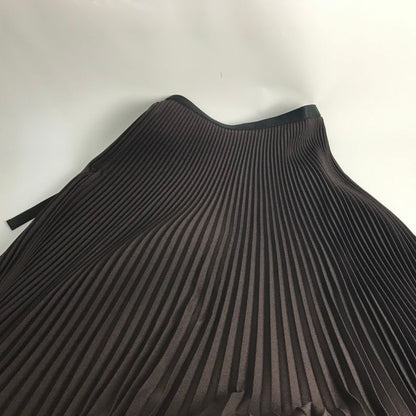 Prada Long Skirt Pleated S Dark Brown