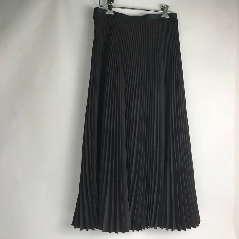 Prada Long Skirt Pleated S Dark Brown