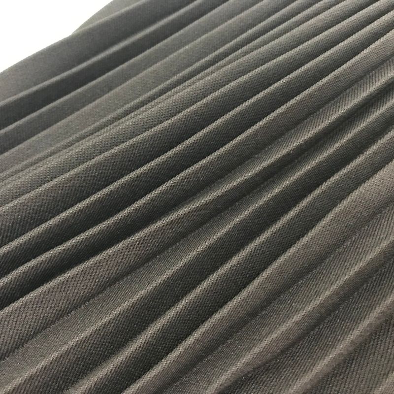 Prada Long Skirt Pleated S Dark Brown