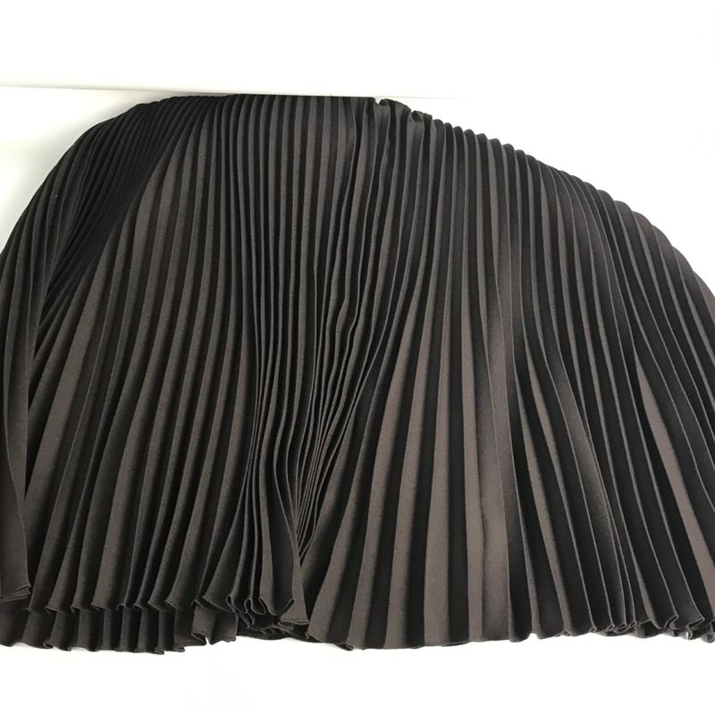 Prada Long Skirt Pleated S Dark Brown