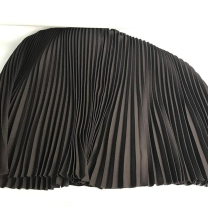 Prada Long Skirt Pleated S Dark Brown