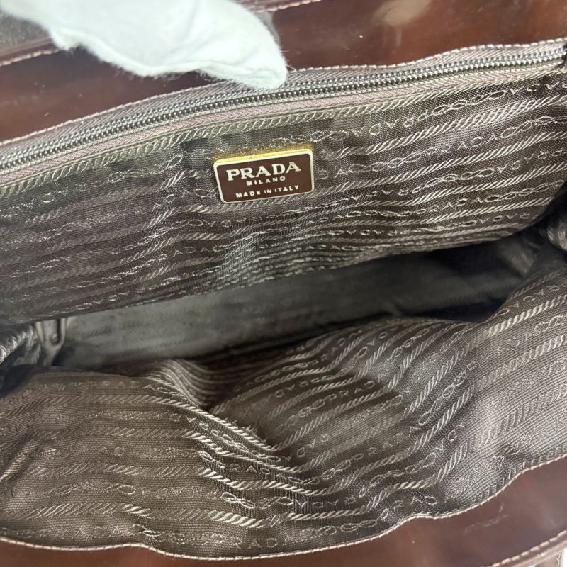 Prada Top Handle Tote Logo