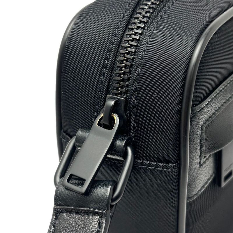 Saint Laurent Shoulder Bag Mini Camp Nylon Leather Black
